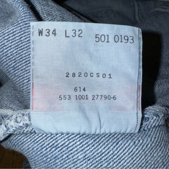 Vintage Levis 501 XX Made in USA 00501 0193 - Picture 12 of 16